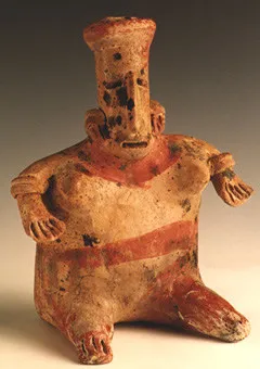 San Juanito Style Jalisco Terracotta Sculpture of a Seated Woman