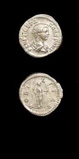 Silver Denarius of Geta Struck While Caesar