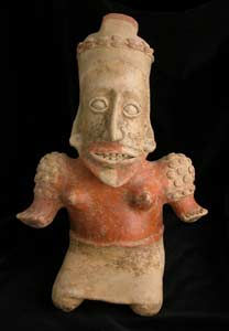 Ameca-Ezatlán Style Jalisco Terracotta Sculpture of a Kneeling Woman