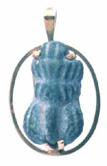 Egyptian Late Kingdom Faience Phallic Amulet