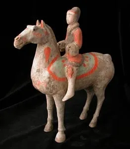 Han Polychrome Horse and Rider