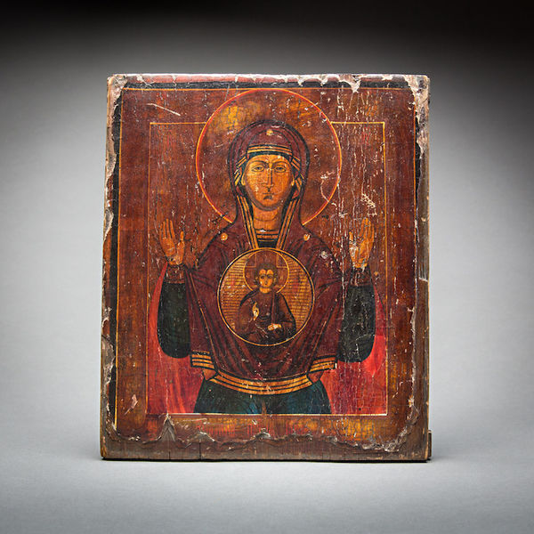 Russian Orthodox Icon, depicting Our Lady of the Sign