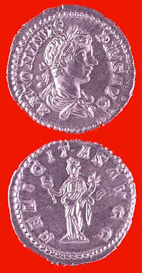 Silver Denarius of Emperor Caracalla