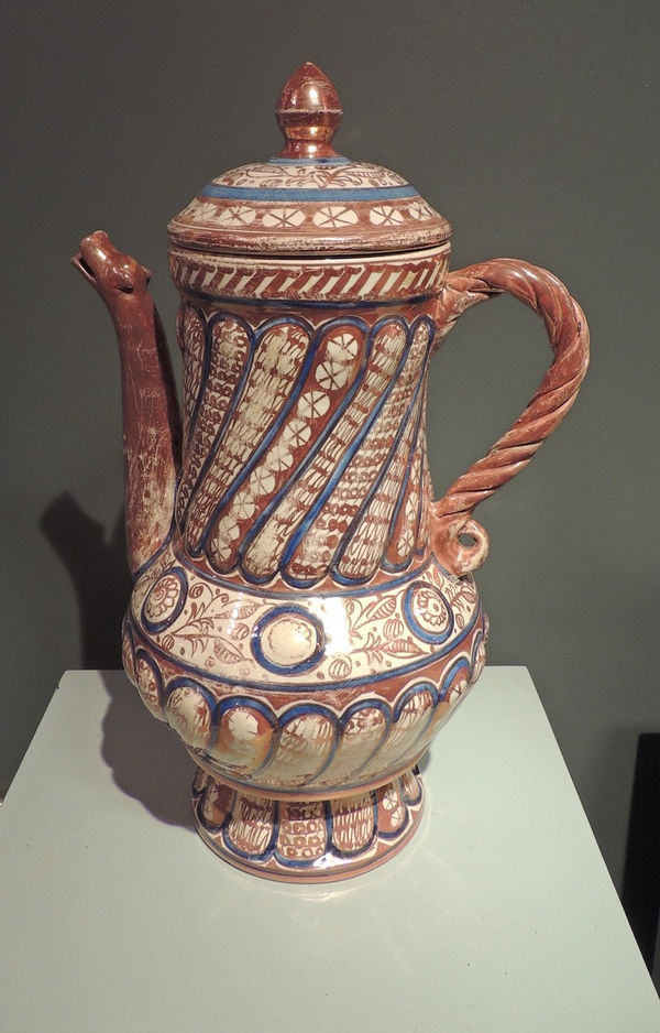 Hispano-Moresque lidded ewer