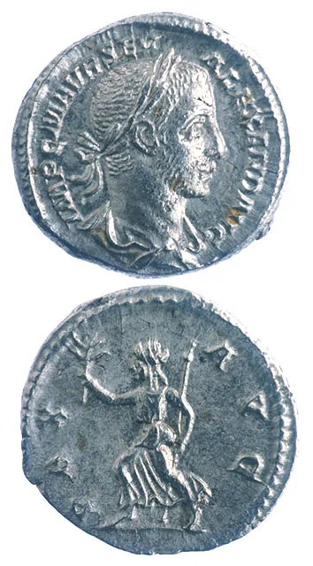 Silver Denarius of Emperor Severus Alexander