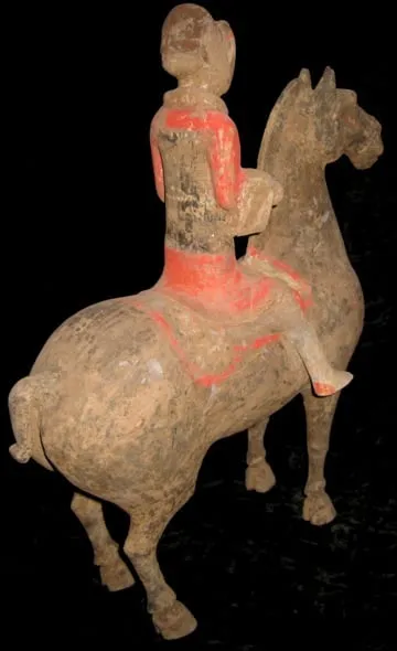 Han Polychrome Horse and Rider