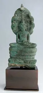 Khmer Buddha Meditating on Naga
