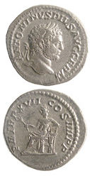 Silver Denarius of Emperor Caracalla