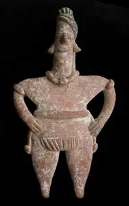 Tuxcacuesco-Ortices Style Colima Terracotta Sculpture of a Standing Ballplayer