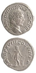 Silver Denarius of Emperor Caracalla