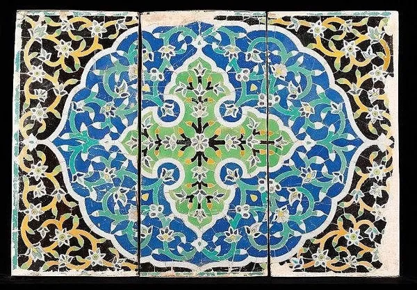 Three Polychrome Mosaic-Cut Tile Panels