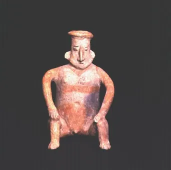 San Juanito Style Jalisco Terracotta Sculpture of a Seated Man