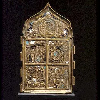 Section of a Brass Traveling Icon