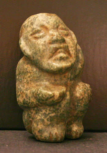 Olmec Jade Sculpture Depicting a Hunchback