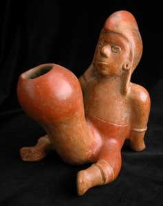 Colima Vessel in the Form of a Man with an Exaggerated Phallus