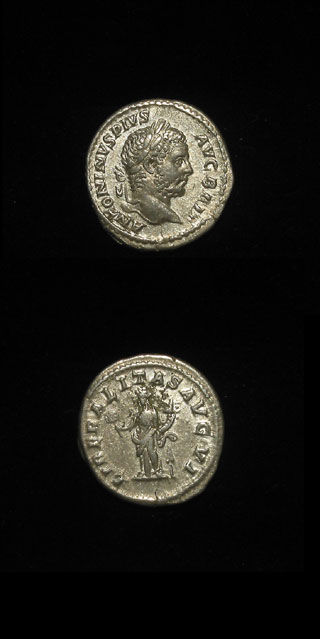 Silver Denarius of Emperor Caracalla