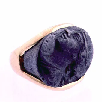 Silver Cameo Ring of A Woman