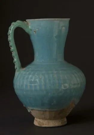 Fritware Jug with Turquoise Glaze