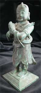 Ming Bronze Sculpture of a Buddhist Disciple