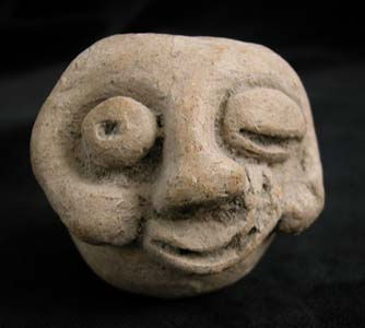 Mayan Sculpted Vessel in the Form of a Head