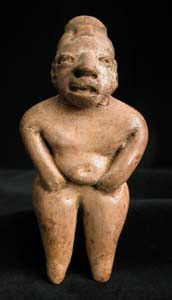 Mayan Sculpture of a Standing Man