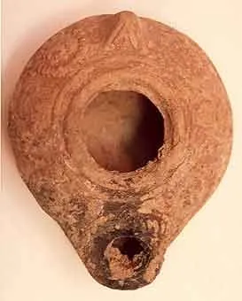 Talmudic Terracotta Oil Lamp