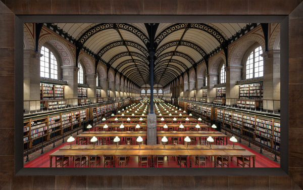 TABACCHINO FRAME, CIGAR LEAF, BLACK LINEN LINER