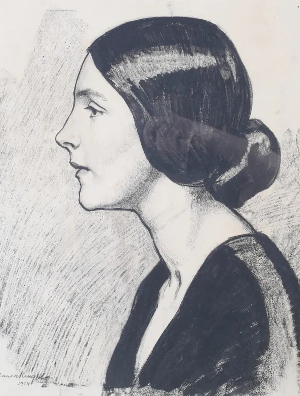 Laura Knight, Portrait of Ethel Bartlett, 1924