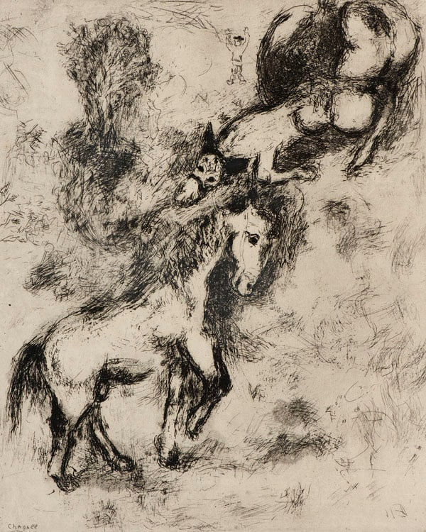 Marc Chagall, Le cheval et l'âne (The Horse and the Donkey), 1952
