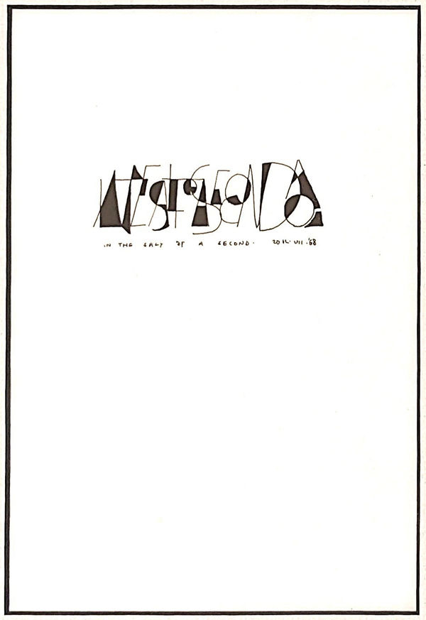 Jeremy Adler, In the Salt of a Second, 1968