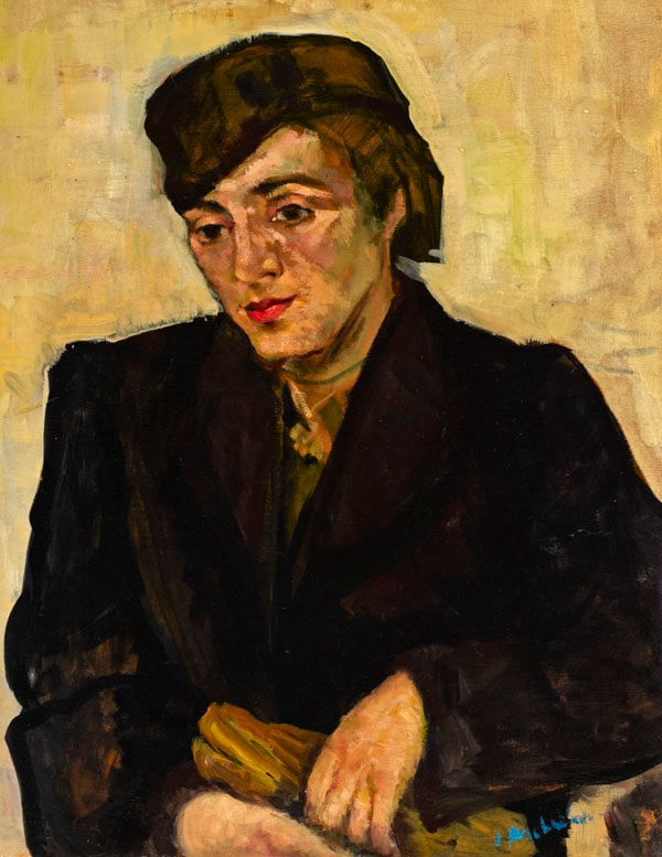 Isidor Ascheim, Portrait of Martha Price (recto), 1948
