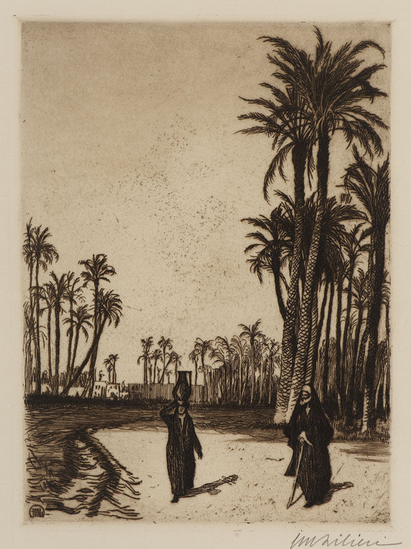 Ephraim Moses Lilien, The Palms of Sakkarah, 1910