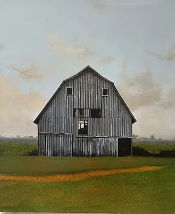 Michael Gregory Blades in Green Shadow, 2026 Oil on canvas on panel 36 x 30 inches 91.4 x 76.2 cm