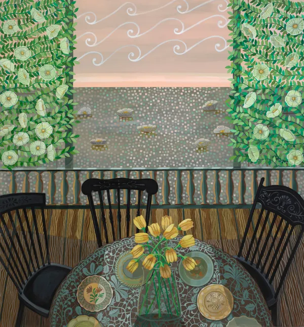 Gail Spaien, Lunch of the Porch, 2024