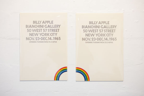 Billy Apple, Billy Apple Bianchini Gallery 50 West 57 Street New York City Nov.23–DEC.14, 1965 (Left & Right), 1965, 1965