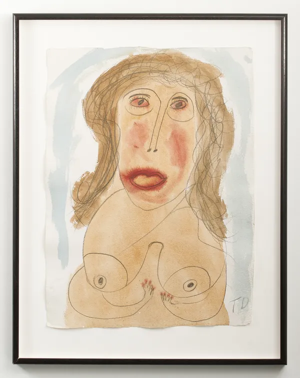 Thornton Dial, Untitled, (Woman with Red Lips)