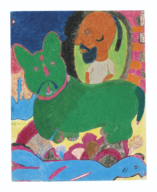 Nellie Mae Rowe, Big Lion, 1980