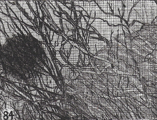 Raymond Arnold Elsewhere World Fragment No 84 2nd state, 2019 Etching on Arches 300gsm paper 40 x 30cm Edition of 4