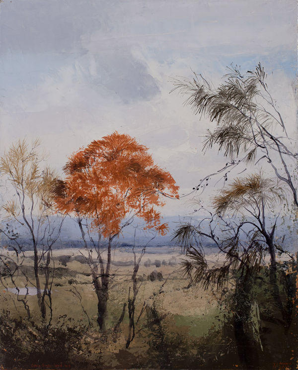 Philip Wolfhagen little hinterland no.3, 2017 oil & beeswax on linen 57 x 46cm