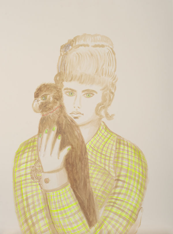 Joan Ross I've loved you for 150 million years, 2025 acrylic on watercolour paper 76 x 56 cm (paper size)