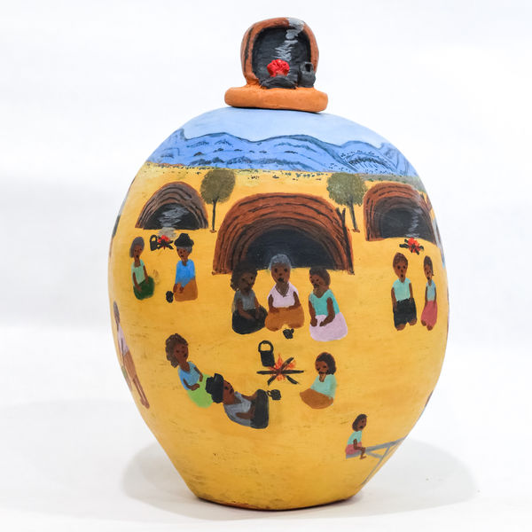 Dawn Ngala Wheeler Early Days, 2021 terracotta and underglazes 24 x 17cm