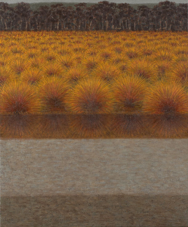 Richard Wastell Backwater Lagoon, 2014 oil & pumice on linen 92 x77cm (stretcher size)