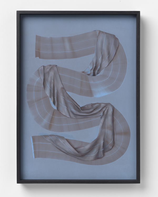 Annika Koops, Double Binds No. 22 (blue three stripe) , 2025