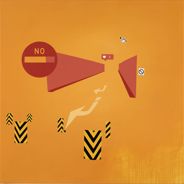 Alex Davern Underground car park gets a fresh coat of paint, 2019 acrylic on canvas 112 x 112cm