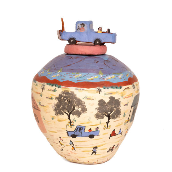 Michelle Pareroultja Eight Mile, 2025 terracotta and underglazes 27 x 20 cm