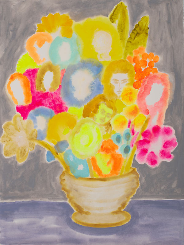 Joan Ross A superior bouquet , 2025 acrylic on watercolour paper 76 x 56 cm (paper size)
