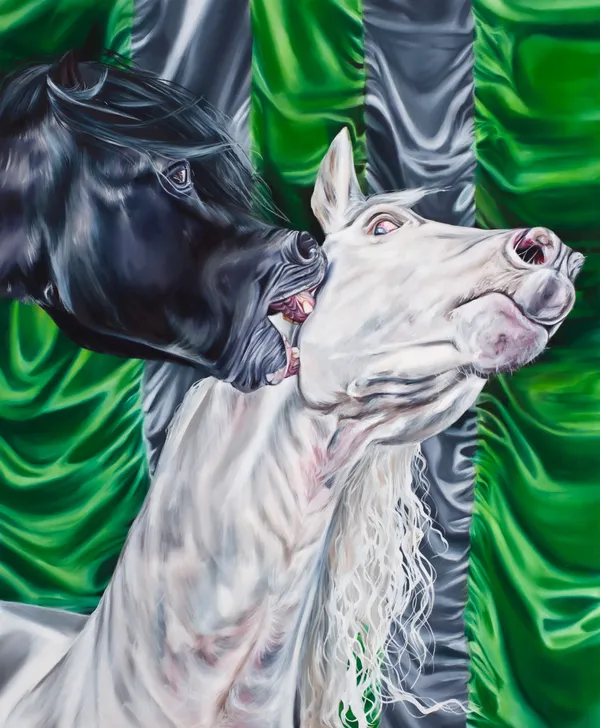 Sophie Coe Ring Work I, 2026 oil on canvas 92 x 76 cm (stretcher size)