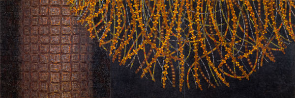 Richard Wastell Incantation, 2010 Oil & pumice on linen, unframed Triptych: 81.5h x 244.5w cm (overall, stretcher size)