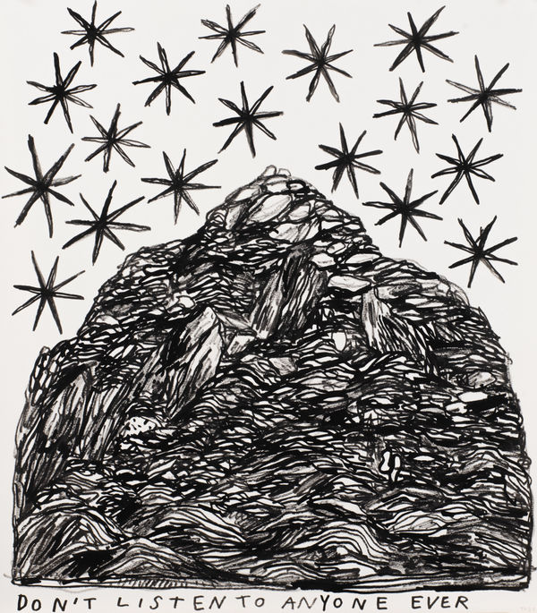 Tom O'Hern Don't Listen to Anyone Ever, 2022 Ink on paper 62 x 55cm