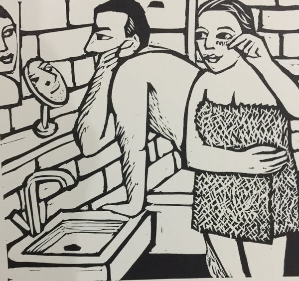 Anita Klein PPRE Hon. RWS, Nige Plucks his Ear Hairs